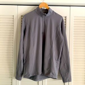 Elevate Caltech Knit Quarter Zip Jacket Men’s Steel Grey Pullover Size Large